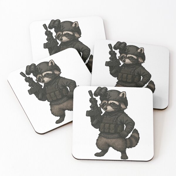 Item preview, Tactical raccoon designed and sold by RAWLIFEGRAPHIC.