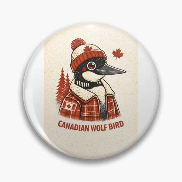 Item preview, Canadian Wolf Bird in Hat designed and sold by Lake Effect Fashion .