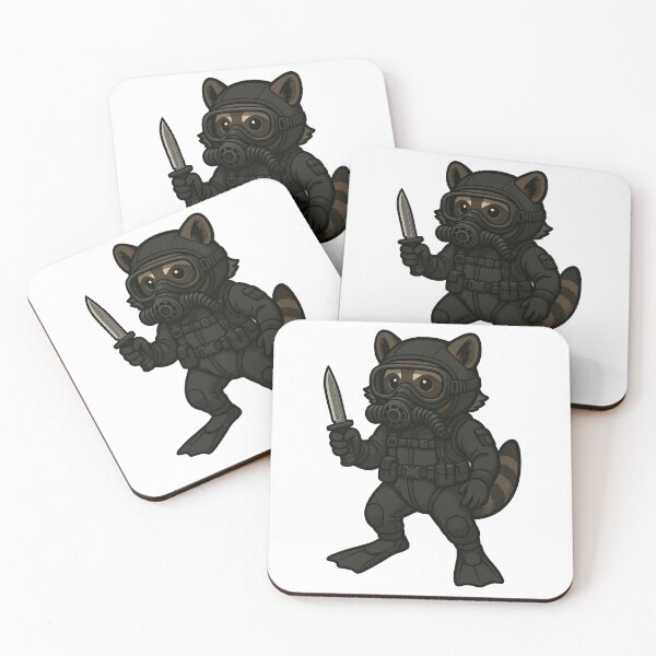 Item preview, Tactical raccoon designed and sold by RAWLIFEGRAPHIC.