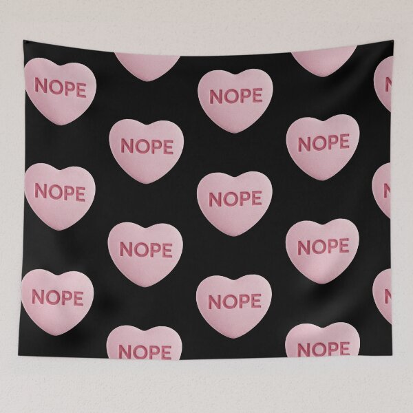 Item preview, NOPE Pink Candy Heart - Sarcastic Anti-Valentine's Day designed and sold by Anyshca.