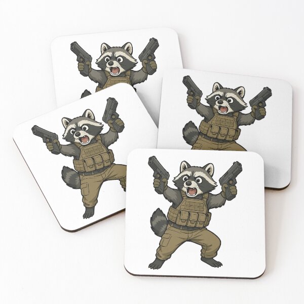 Item preview, Tactical raccoon designed and sold by RAWLIFEGRAPHIC.