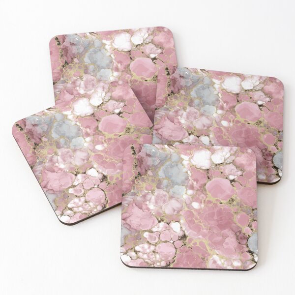 Item preview, Rose marble pattern with gold structure designed and sold by Letteraddicted.