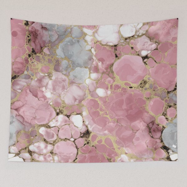 Item preview, Rose marble pattern with gold structure designed and sold by Letteraddicted.