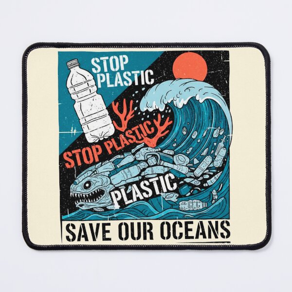 Item preview, Vintage Ocean Pollution Protest Poster designed and sold by SholoStudio.