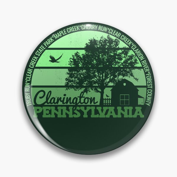 Item preview, Clarington Pennsylvania Sunset Retro Vintage Local Pride Logo designed and sold by CRHPOD20.