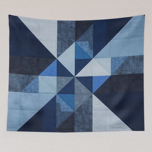 Item preview, Indigo Geometric Mosaic: A Modern Quilt Design designed and sold by CharlieDesings.