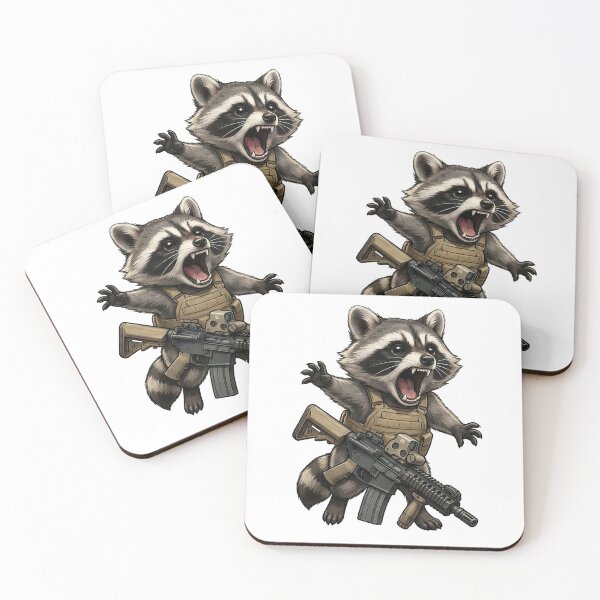 Item preview, Tactical raccoon designed and sold by RAWLIFEGRAPHIC.