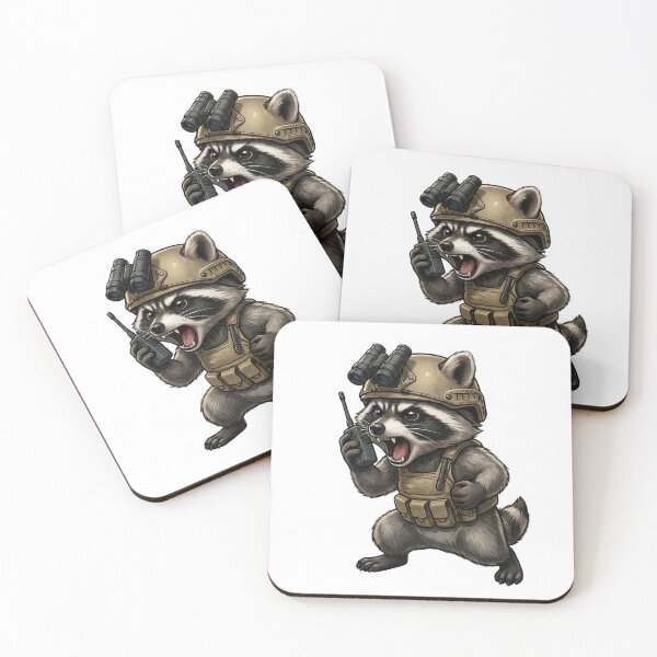 Item preview, Tactical raccoon designed and sold by RAWLIFEGRAPHIC.