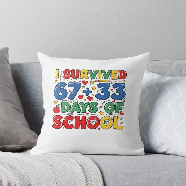 Item preview, I Survived 67 Plus 33 Days of School Math Humor Student designed and sold by MuniraWearify.