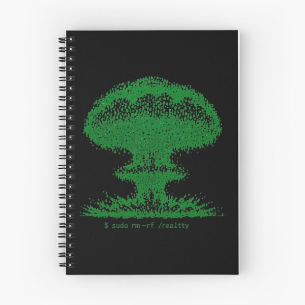 Item preview, Linux Terminal Nuclear Explosion – ASCII Art Programmer Humor, sudo rm -rf Reality designed and sold by Lunaria Arts.