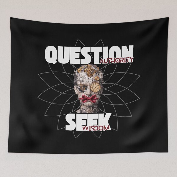 Item preview, Question Authority, Seek Wisdom Mandala designed and sold by AwarenessByDesign.