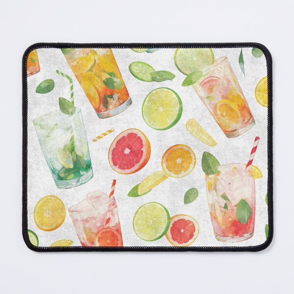 Item preview, WATERCOLOR CITRUS DRINKS PATTERN | FRESH SUMMER LEMONADE& MINT ILLUSTRATION designed and sold by Feyi123.