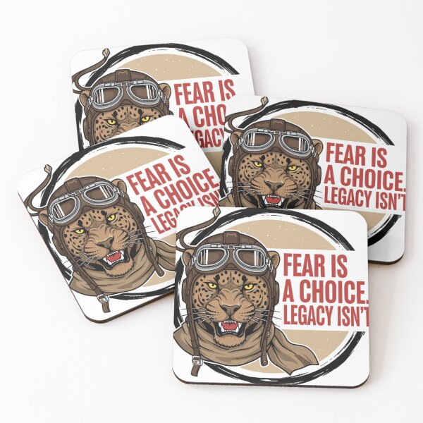Item preview, Fear Is a Choice Legacy Isn’t – Motivational Leopard Aviator Illustration designed and sold by aaljone007.