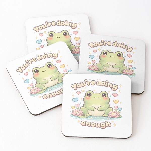 Item preview, You're Doing Enough Frog – Mental Health Comfort Art designed and sold by KyliesKanvas22.