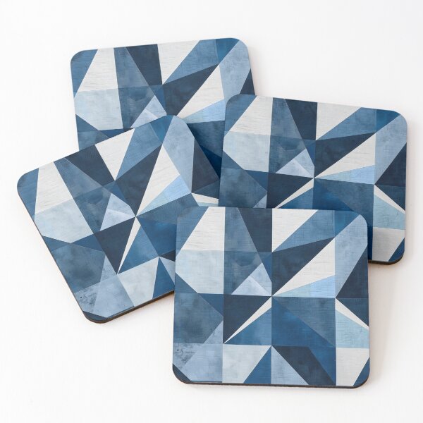 Item preview, Sharp Indigo Angles: Contemporary Geometric Textile Art designed and sold by CharlieDesings.