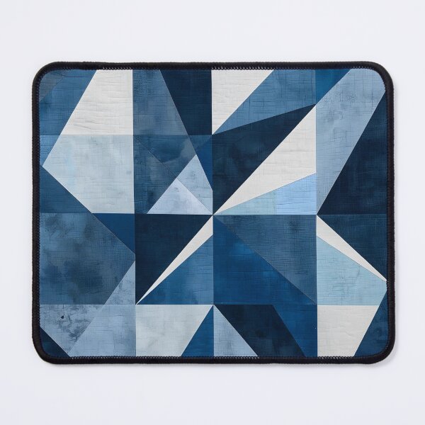 Item preview, Sharp Indigo Angles: Contemporary Geometric Textile Art designed and sold by CharlieDesings.