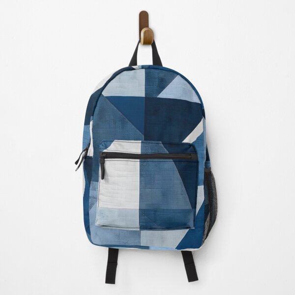 Item preview, Sharp Indigo Angles: Contemporary Geometric Textile Art designed and sold by CharlieDesings.