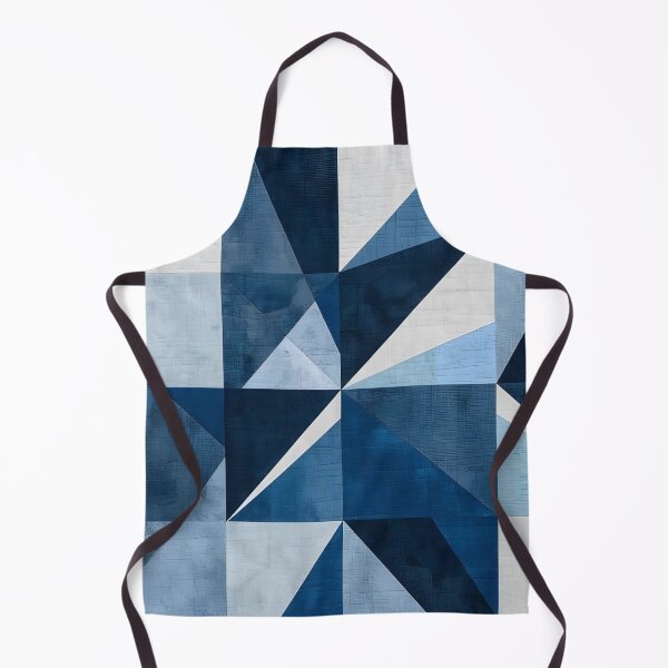Item preview, Sharp Indigo Angles: Contemporary Geometric Textile Art designed and sold by CharlieDesings.