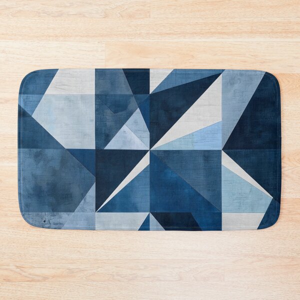 Item preview, Sharp Indigo Angles: Contemporary Geometric Textile Art designed and sold by CharlieDesings.
