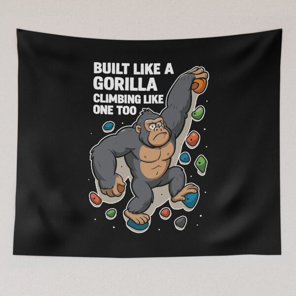 Item preview, Fun bouldering – Gorilla Cartoon Climbing Shirt designed and sold by Pineapple-Tree.