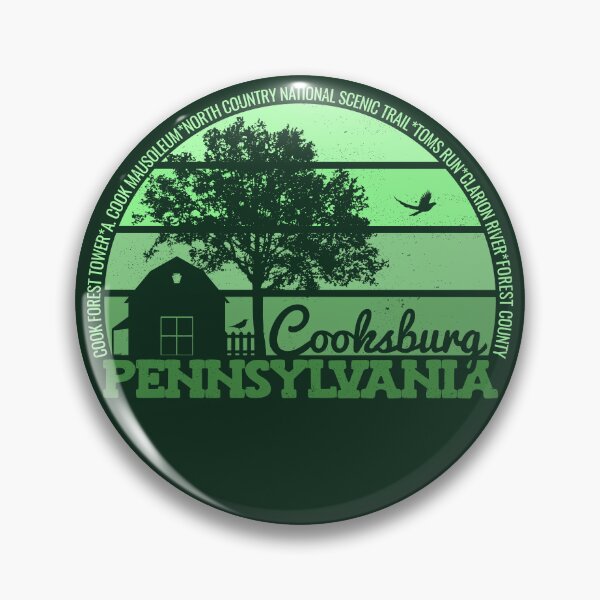 Item preview, Cooksburg Pennsylvania Sunset Retro Vintage Local Pride Logo designed and sold by CRHPOD20.