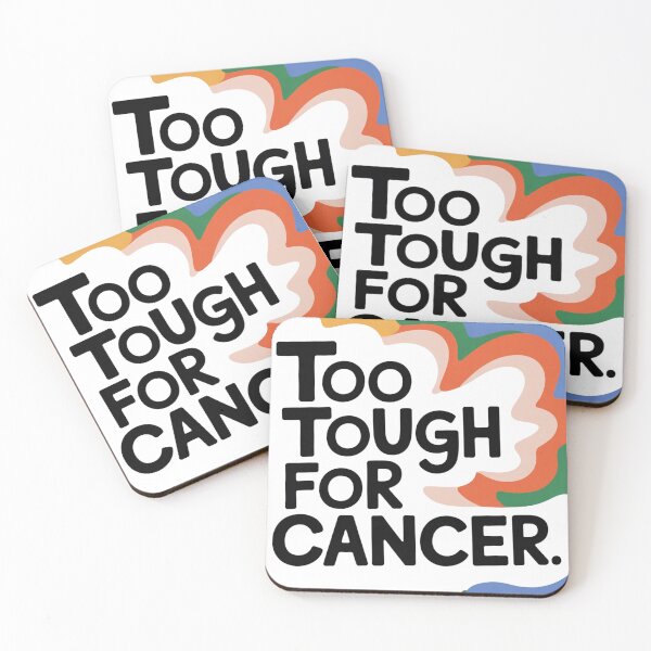 Item preview, Too Tough for Cancer – Strength & Awareness Typography Design designed and sold by WHDProduction45.