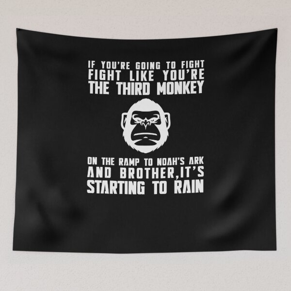 Item preview, Fight Like The Third Monkey On Noah's Ark V3 designed and sold by TeeTimeGuys.