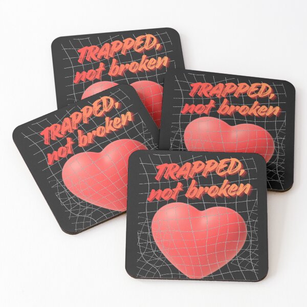 Item preview, Trapped, Not Broken. Emotional Heart Art Gifts For Sensitive Souls. designed and sold by furcen.