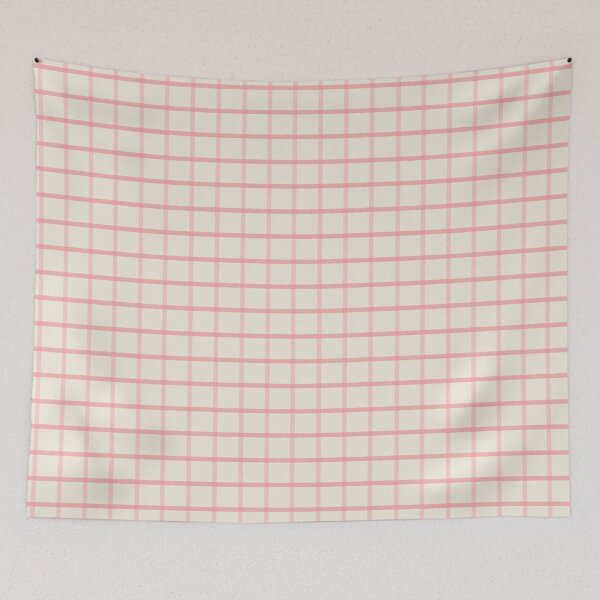 Item preview, Soft pastel preppy plaid | Pastel pink Valentine aesthetic designed and sold by Illustrated by Nat.
