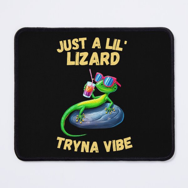 Item preview, Just a Lil’ Lizard Tryna Vibe – Cute Lizard Summer Aesthetic Illustration designed and sold by Printiza_Land.