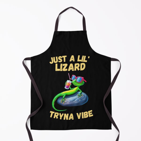 Item preview, Just a Lil’ Lizard Tryna Vibe – Cute Lizard Summer Aesthetic Illustration designed and sold by Printiza_Land.