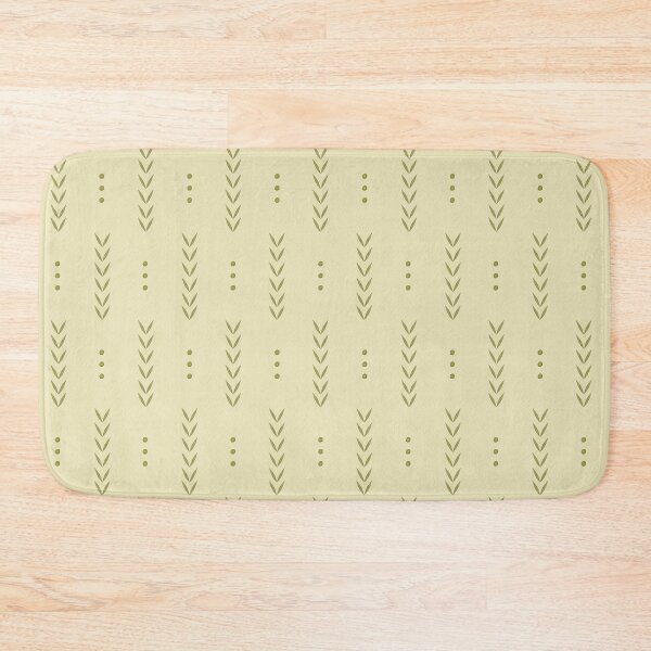Item preview, Palm green Arrow sprigs and dots on ivory background designed and sold by Designs by christel_treiber.