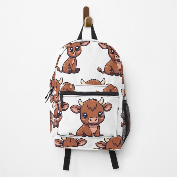 Item preview, Cute Bull Pattern Sitting Sideways – Kawaii Bull Pattern designed and sold by lunadesignsmoon.