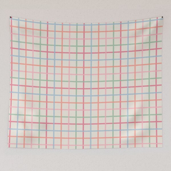 Item preview, Soft pastel preppy plaid | Pastel pink Valentine aesthetic designed and sold by Illustrated by Nat.