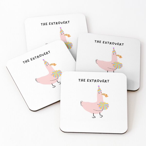 Item preview, Extrovert Personality Fun Cute Friendship Group Birds Gift designed and sold by ChibiKiramimi.