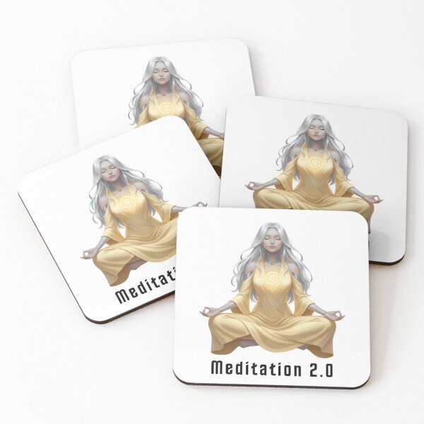 Item preview, Meditation 2.0 Futuristic Zen Mindful Goddess Art designed and sold by MANA-Goods.