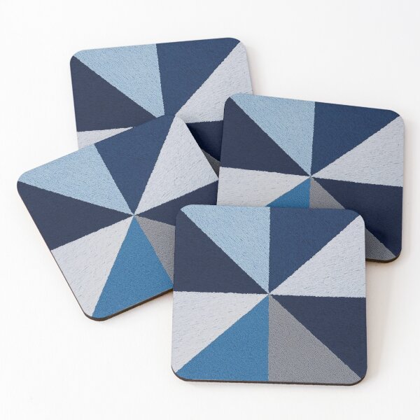 Item preview, Textured Radial Prism: Blue and Grey Pinwheel Design designed and sold by CharlieDesings.
