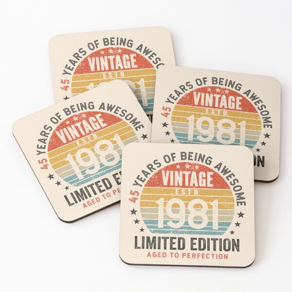 Item preview, 45th Birthday Awesome 45 Years Vintage Since 1981 designed and sold by eclecTEEq.