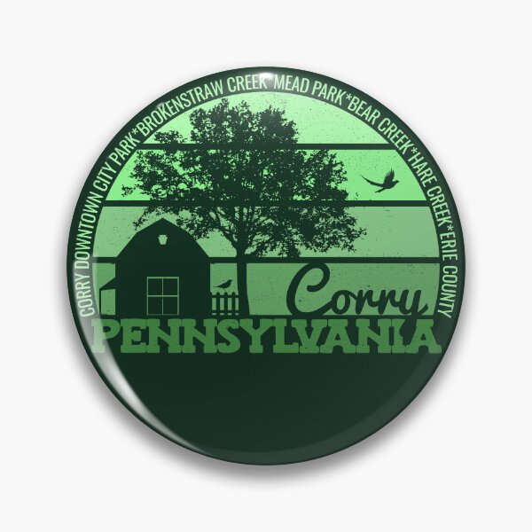Item preview, Corry Pennsylvania Sunset Retro Vintage Local Pride Logo designed and sold by CRHPOD20.