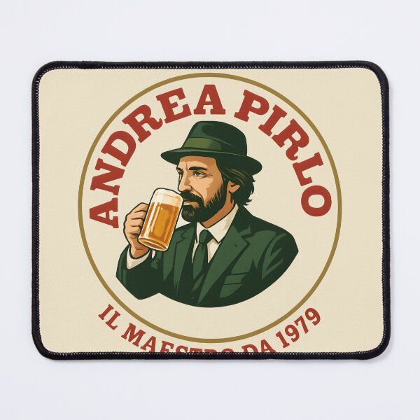Item preview, Andrea Pirlo Parody Beer Sticker – Il Maestro designed and sold by WhisperFrame.