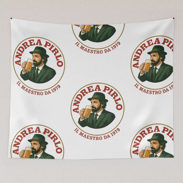 Item preview, Andrea Pirlo Parody Beer Sticker – Il Maestro designed and sold by WhisperFrame.