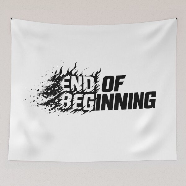 Item preview, End of Beginning – Dark Aesthetic Abstract Minimal Art | Emotional Quote Design designed and sold by inaveed.