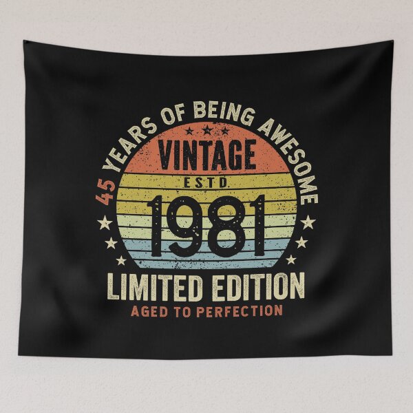 Item preview, 45th Birthday Awesome 45 Years Vintage 1981 designed and sold by eclecTEEq.