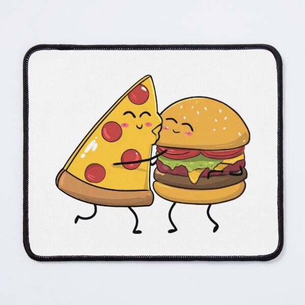 Item preview, Pizza and Burger Kawaii Couple Cute Foodie Valentine's Day designed and sold by BigStar-Cart.