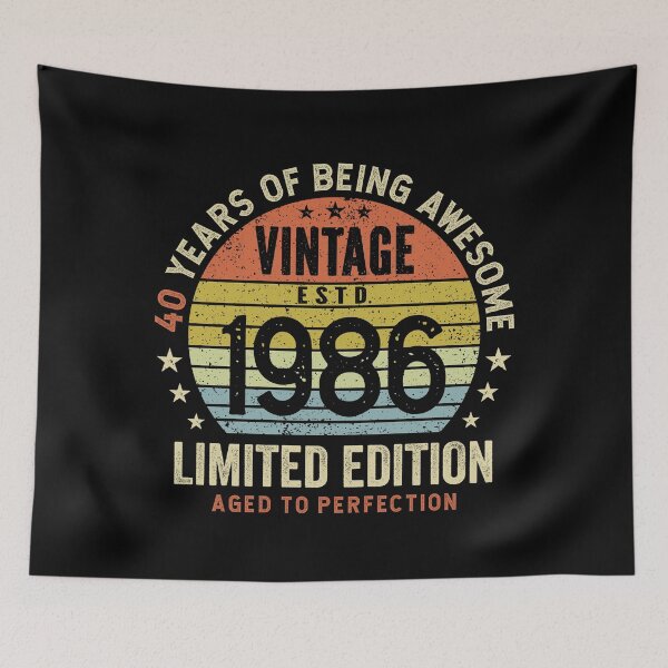 Item preview, 40th Birthday Awesome 40 Years Vintage 1986 designed and sold by eclecTEEq.