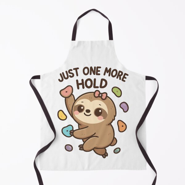 Item preview, Bouldering Kawaii Sloth – Just One More Hold designed and sold by Pineapple-Tree.
