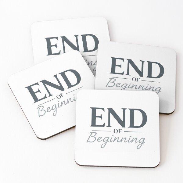 Item preview, End of the Beginning – New Chapter Quote Typography Design designed and sold by inaveed.