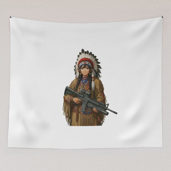 Item preview, Gun of Native American designed and sold by RAWLIFEGRAPHIC.