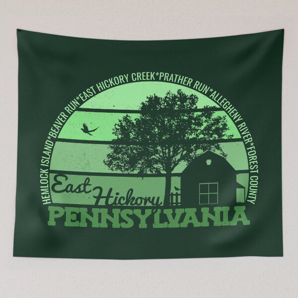 Item preview, East Hickory Pennsylvania Sunset Retro Vintage Local Pride Logo designed and sold by CRHPOD20.