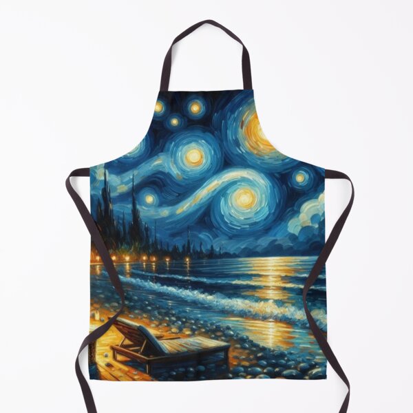 Item preview, Starry night over the sea with a bright moon designed and sold by miamoonedits.